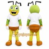 Green Insect Mascot Costume with Custom Logo Green Insect Mascot Costume with Custom Logo