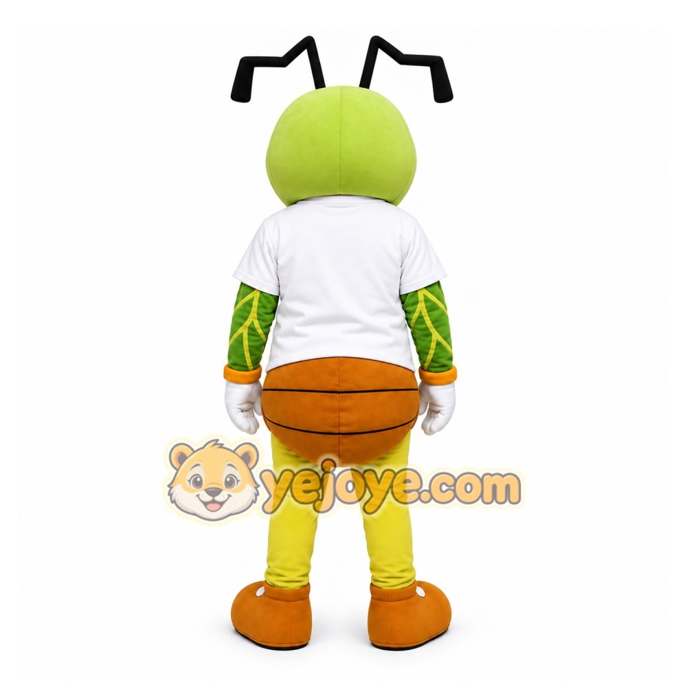 Green Insect Mascot Costume with Custom Logo Green Insect Mascot Costume with Custom Logo