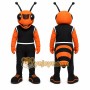 Orange Insect Mascot Costume with Custom Logo