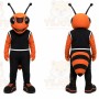 Orange Insect Mascot Costume with Custom Logo