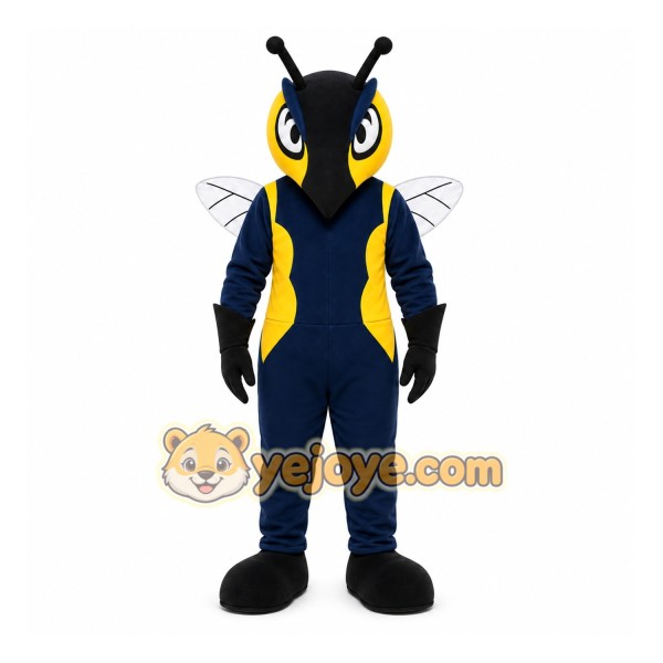 Yellow Bee Mascot Costume with Custom Logo Yellow Bee Mascot Costume with Custom Logo
