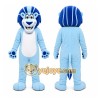 Blue Lion Mascot Costume with Custom Logo Blue Lion Mascot Costume with Custom Logo