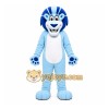 Blue Lion Mascot Costume with Custom Logo Blue Lion Mascot Costume with Custom Logo