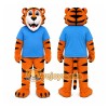 Orange Tiger Mascot Costume with Custom Logo Orange Tiger Mascot Costume with Custom Logo