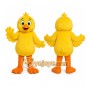Yellow Bird Mascot Costume with Custom Logo