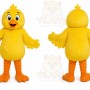 Yellow Bird Mascot Costume with Custom Logo