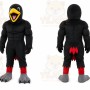 Black Bird Mascot Costume with Custom Logo