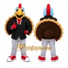 Brown Turkey Mascot Costume with Custom Logo Brown Turkey Mascot Costume with Custom Logo