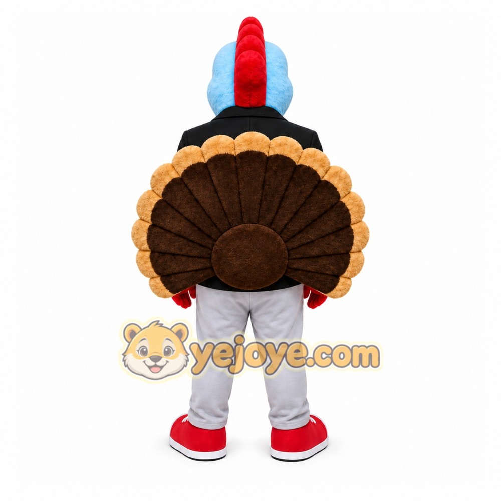 Brown Turkey Mascot Costume with Custom Logo Brown Turkey Mascot Costume with Custom Logo