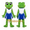 Green Frog Mascot Costume with Custom Logo Green Frog Mascot Costume with Custom Logo
