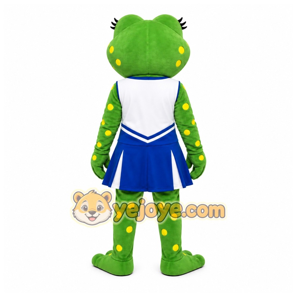 Green Frog Mascot Costume with Custom Logo Green Frog Mascot Costume with Custom Logo