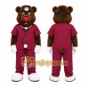 Brown Bear Mascot Costume with Custom Logo Brown Bear Mascot Costume with Custom Logo