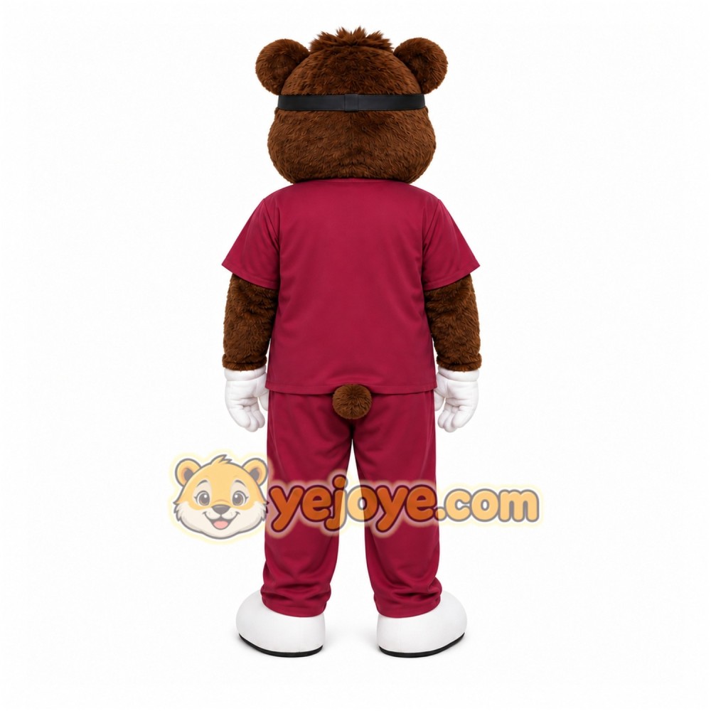 Brown Bear Mascot Costume with Custom Logo Brown Bear Mascot Costume with Custom Logo