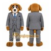 Brown Dog Mascot Costume with Custom Logo Brown Dog Mascot Costume with Custom Logo