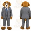 Brown Dog Mascot Costume with Custom Logo
