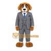 Brown Dog Mascot Costume with Custom Logo Brown Dog Mascot Costume with Custom Logo