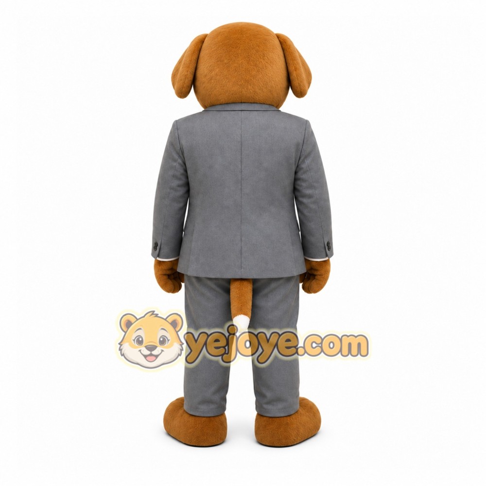 Brown Dog Mascot Costume with Custom Logo Brown Dog Mascot Costume with Custom Logo