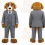 Brown Dog Mascot Costume with Custom Logo