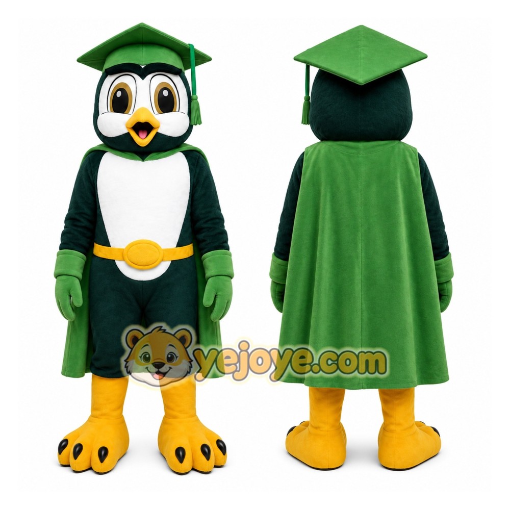 Black Penguin Mascot Costume with Custom Logo Black Penguin Mascot Costume with Custom Logo