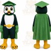 Black Penguin Mascot Costume with Custom Logo