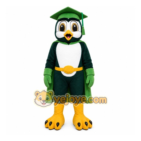 Black Penguin Mascot Costume with Custom Logo Black Penguin Mascot Costume with Custom Logo