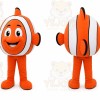 Orange Fish Mascot Costume with Custom Logo