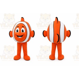 Orange Fish Mascot Costume with Custom Logo