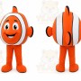 Orange Fish Mascot Costume with Custom Logo