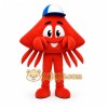 Red Crab Mascot Costume with Custom Logo