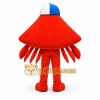 Red Crab Mascot Costume with Custom Logo