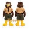 Brown Owl Mascot Costume with Custom Logo