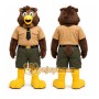 Brown Owl Mascot Costume with Custom Logo