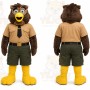 Brown Owl Mascot Costume with Custom Logo