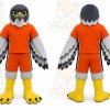 Orange Bird Mascot Costume with Custom Logo