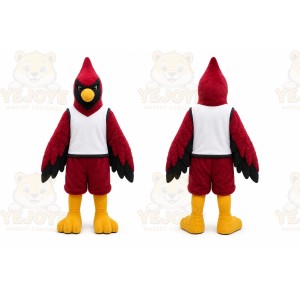 Red Bird Mascot Costume with Custom Logo