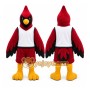 Red Bird Mascot Costume with Custom Logo