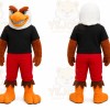 Black Bird Mascot Costume with Custom Logo