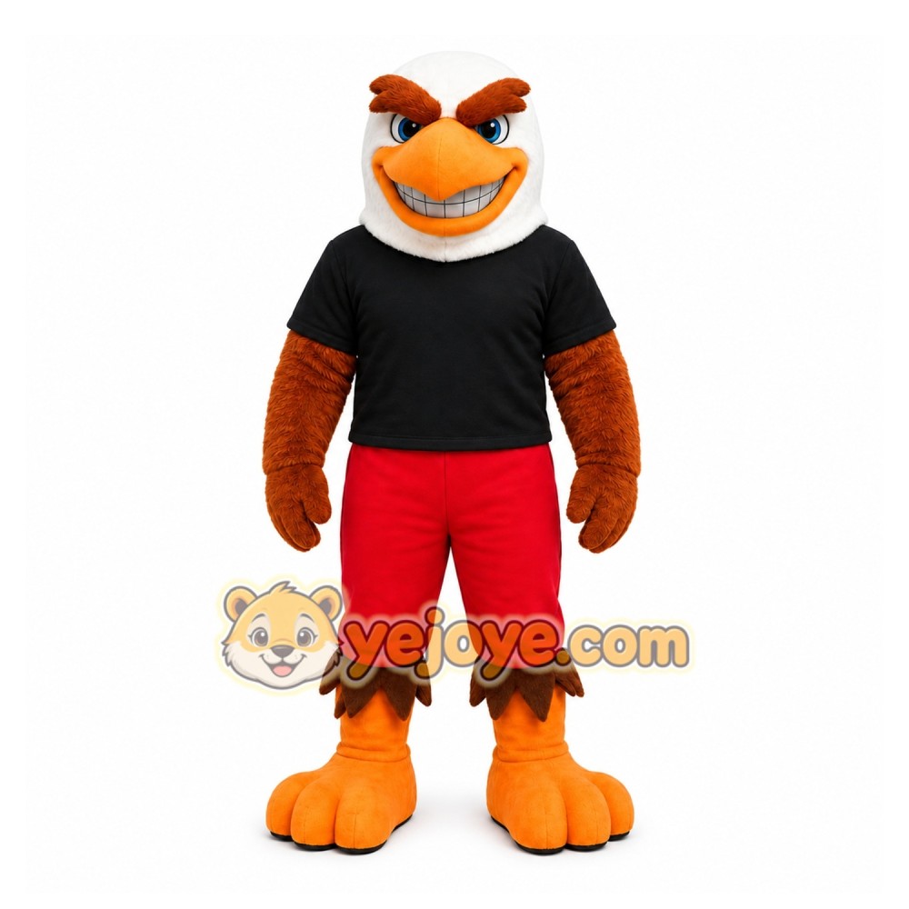 Black Bird Mascot Costume with Custom Logo Black Bird Mascot Costume with Custom Logo
