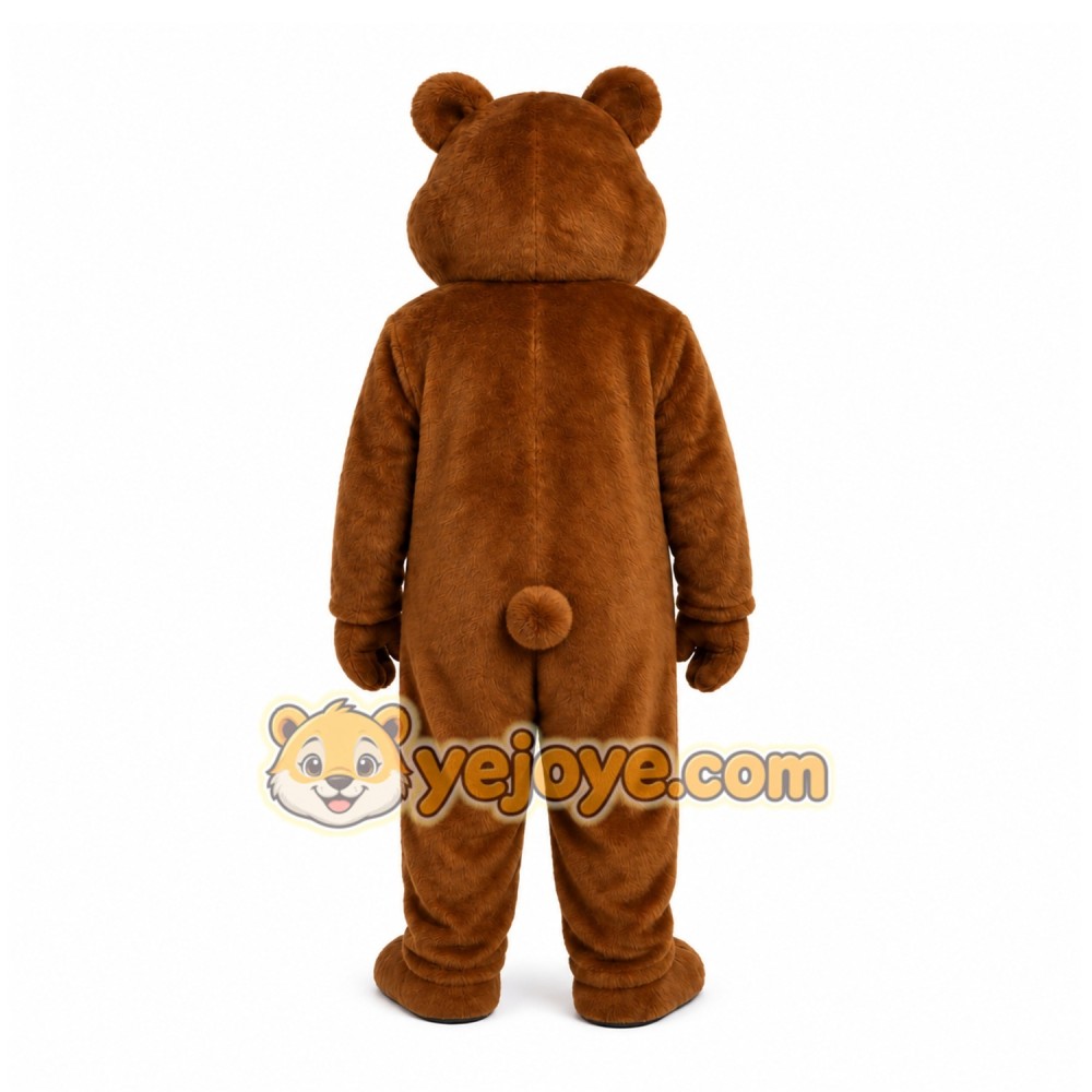 Brown Bear Mascot Costume with Custom Logo Brown Bear Mascot Costume with Custom Logo