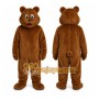 Brown Bear Mascot Costume with Custom Logo