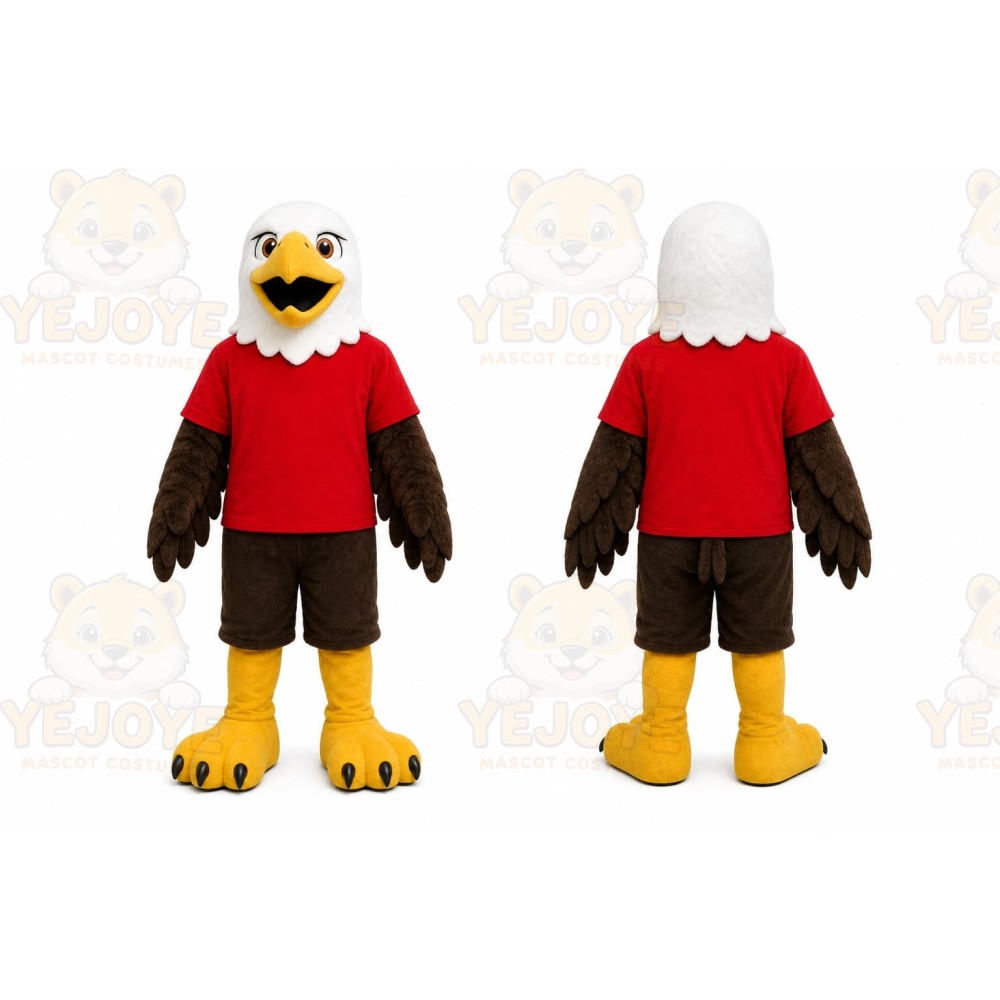 Brown Bird Mascot Costume with Custom Logo