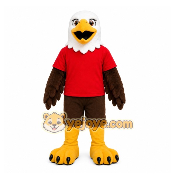 Brown Bird Mascot Costume with Custom Logo