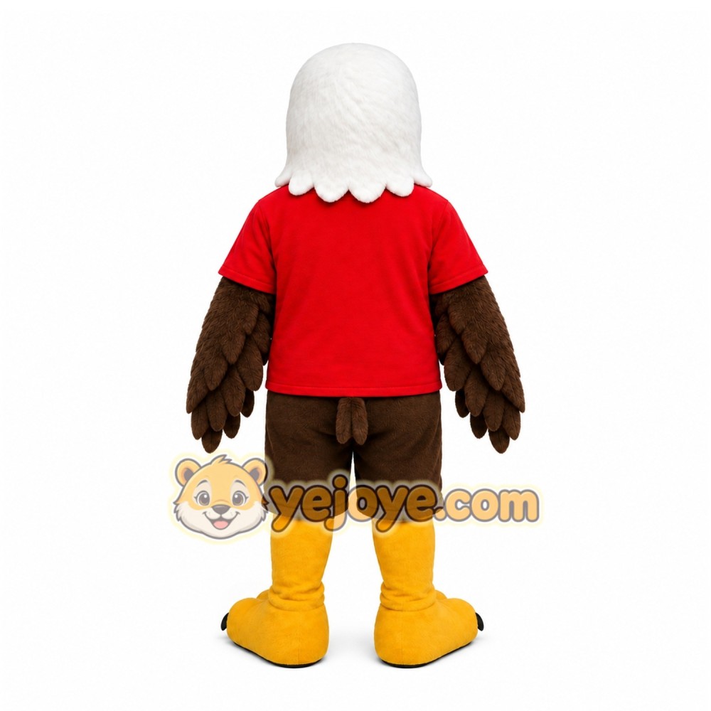 Brown Bird Mascot Costume with Custom Logo