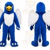 Blue Bird Mascot Costume with Custom Logo