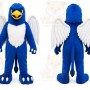Blue Bird Mascot Costume with Custom Logo