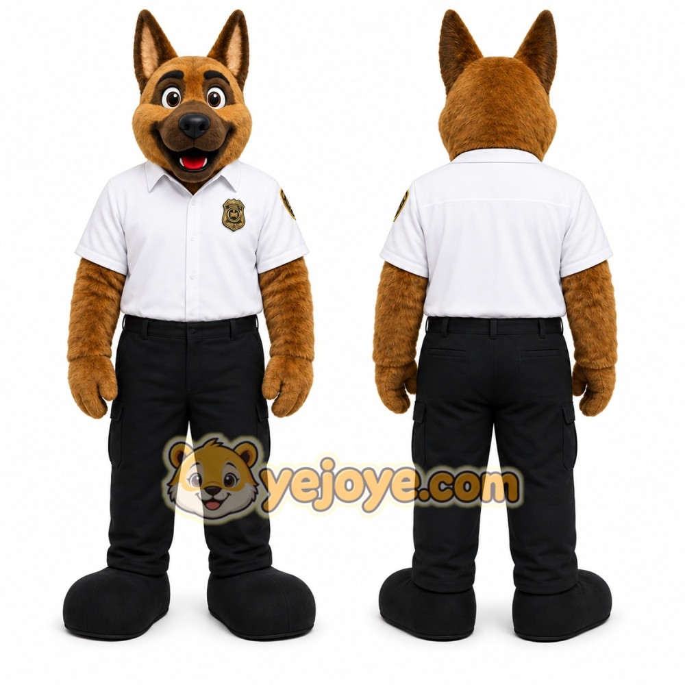 Brown Dog Mascot Costume with Custom Logo Brown Dog Mascot Costume with Custom Logo