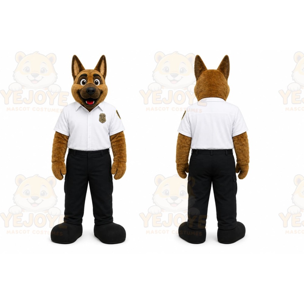 Brown Dog Mascot Costume with Custom Logo