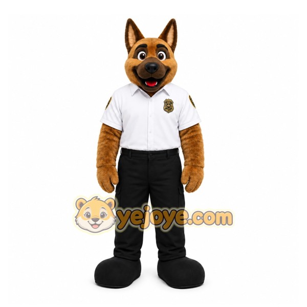 Brown Dog Mascot Costume with Custom Logo