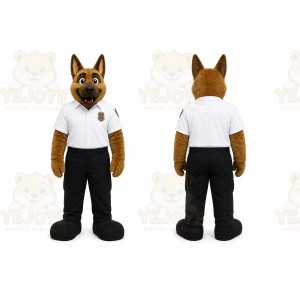 Brown Dog Mascot Costume with Custom Logo