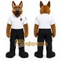 Brown Dog Mascot Costume with Custom Logo